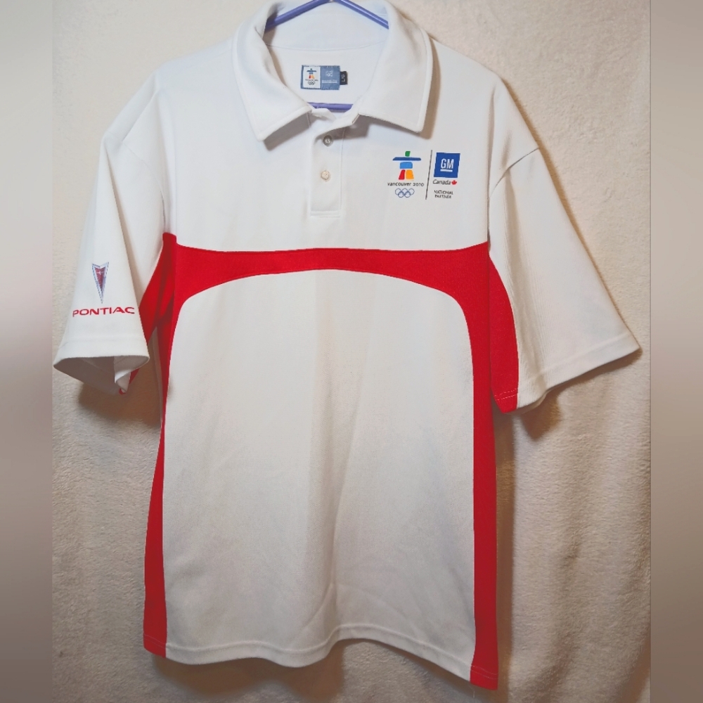 HUDSON BAY COMPANY LARGE POLO VANCOUVER 2010 OLYMPICS VINTAGE SHIRT